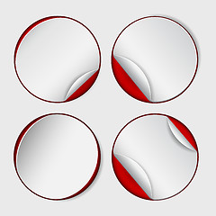 Image showing Blank, white round promotional sticker