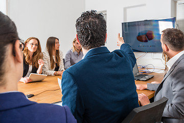 Image showing Discussion in business meeting