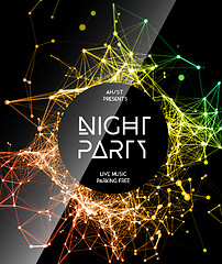 Image showing Night Disco Party Poster Background