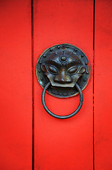 Image showing Door in a traditional chinese temple.