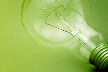 Image showing Background with lit lightbulb