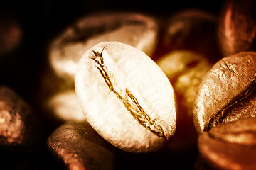 Image showing Fragrant fried coffee beans 