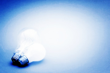 Image showing Background with lit lightbulb