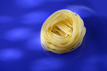 Image showing Uncooked pasta tagliatelle