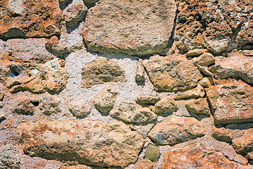 Image showing Fragment of an ancient wall from stones. (Background image)