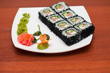 Image showing tobico sushi rolls