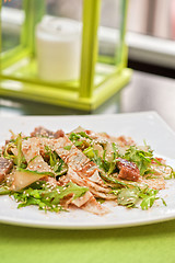 Image showing Salad with smoked eel