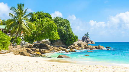 Image showing Beautiful tropical beach in Seychelles