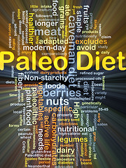 Image showing Paleo diet background concept glowing