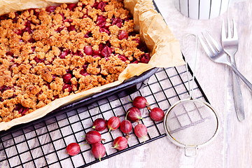 Image showing gooseberry cake