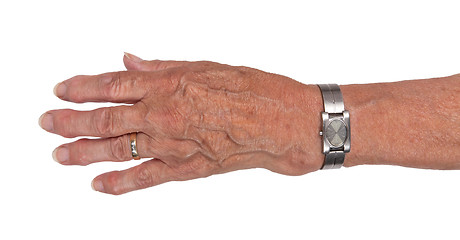 Image showing Hand of an old woman