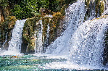 Image showing Waterfall in Krka national park, Croatia