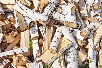 Image showing birch firewood