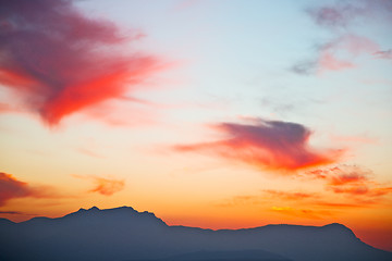 Image showing mountain in morocco africa   sunrise