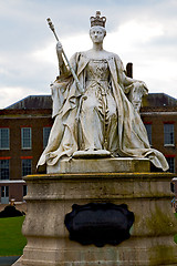 Image showing historic   marble and statue in   england