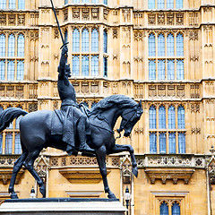 Image showing england  historic   marble and statue in old city of london 