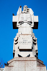 Image showing england  historic   marble and statue in  city of london 