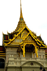 Image showing  thailand asia    in  bangkok rain    cross colors  roof wat    