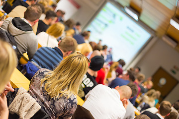 Image showing Workshop at university lecture hall.