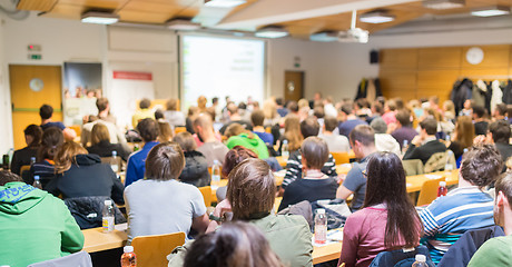 Image showing Workshop at university lecture hall.