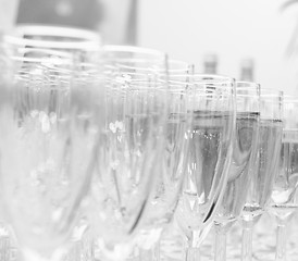 Image showing glasses of champagne on the table