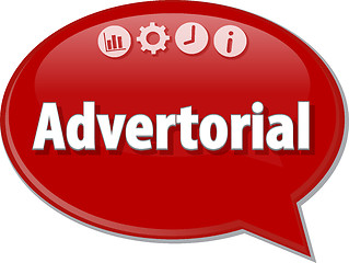 Image showing Advertorial Business term speech bubble illustration