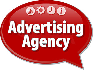 Image showing Advertising Agency Business term speech bubble illustration