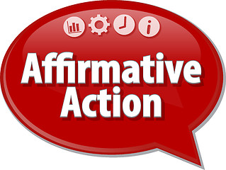 Image showing Affirmative action Business term speech bubble illustration