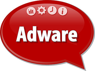 Image showing Adware Business term speech bubble illustration