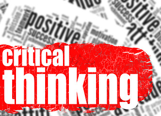 Image showing Word cloud critical thinking