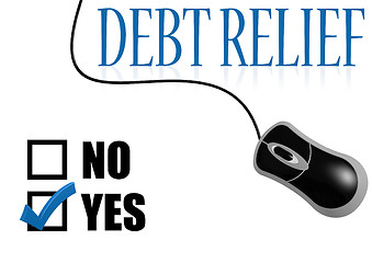 Image showing Debt relief check mark
