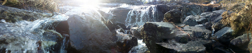 Image showing cascade of water from the mountains in the Arctic