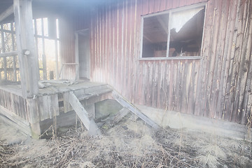 Image showing destroyed house  porch and entrance ruins