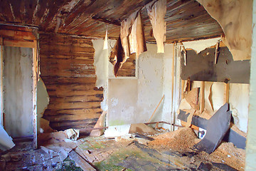 Image showing destroyed house room ruins