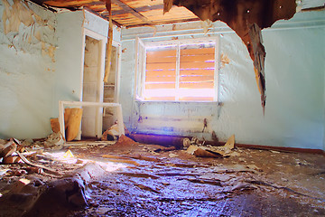 Image showing destroyed house room ruins