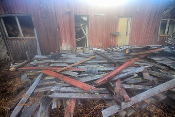 Image showing destroyed house  porch and entrance ruins