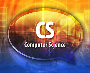 Image showing CS acronym definition speech bubble illustration