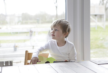 Image showing little boy with guitar