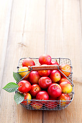 Image showing basket of plums