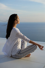 Image showing young woman practice yoga