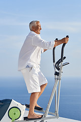 Image showing healthy senior man working out
