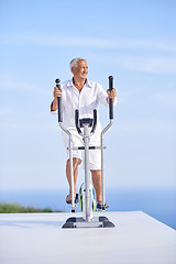 Image showing healthy senior man working out