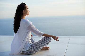 Image showing young woman practice yoga