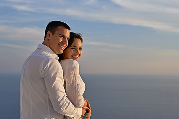 Image showing happy young romantic couple have fun and  relax at home