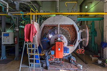 Image showing Repair of the boiler