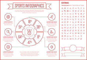 Image showing Sports Line Design Infographic Template