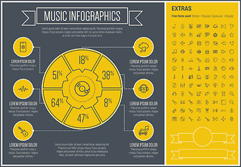 Image showing Music Line Design Infographic Template