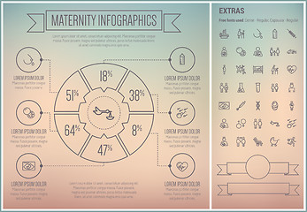 Image showing Maternity Line Design Infographic Template