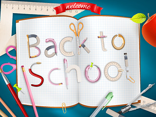 Image showing Back to school background. EPS 1