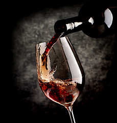 Image showing Wine on black background